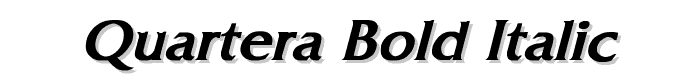 Quartera Bold Italic font